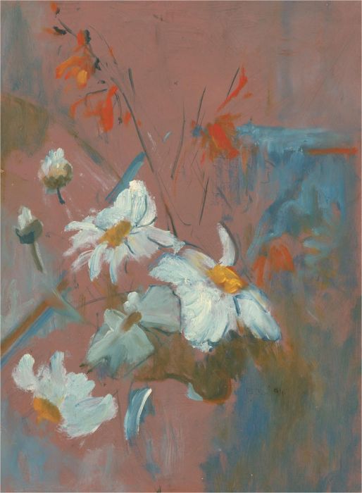 Barbara Doyle (b.1917) - Contemporary Oil, Ox Eye Daisies