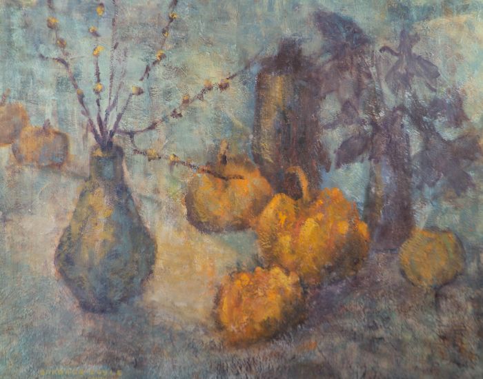 Barbara Doyle (b.1917) - 1974 Oil, Still Life With Gourds