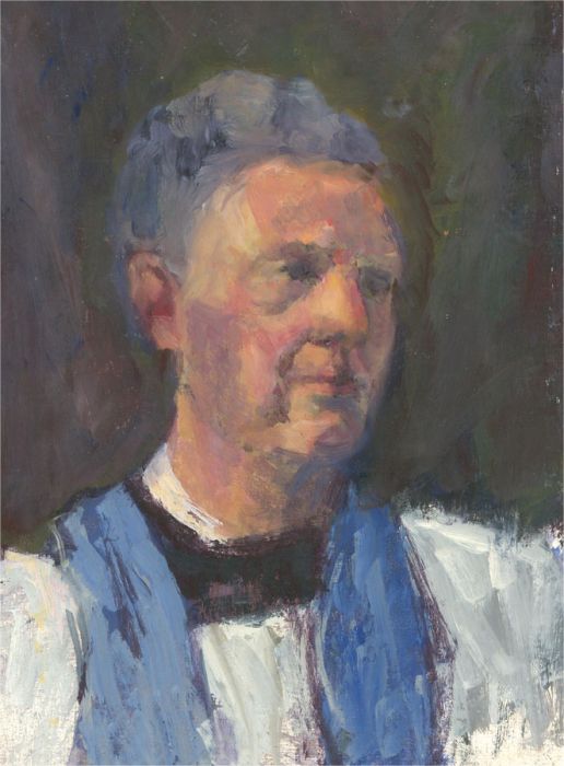 Barbara Doyle (b.1917) - Contemporary Oil, Priest