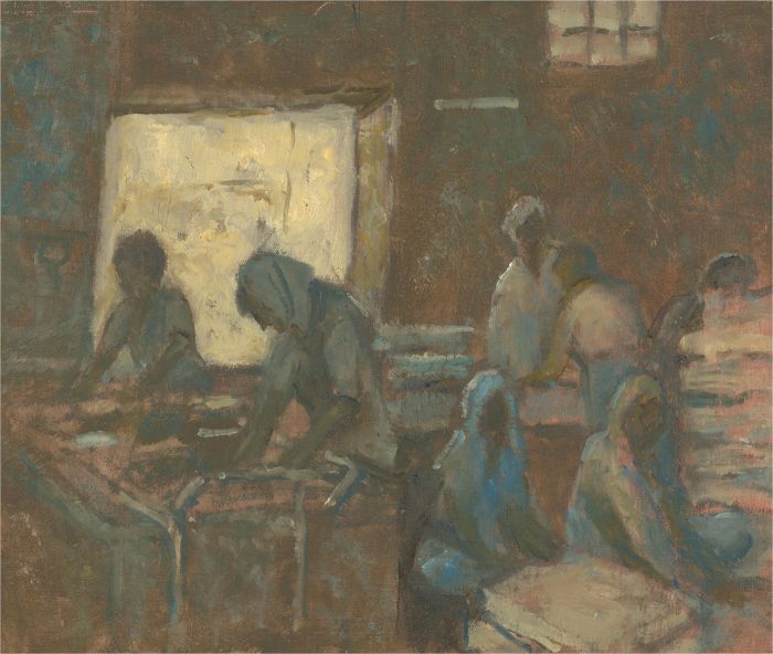 Barbara Doyle (b.1917) - Contemporary Oil, The Wash House
