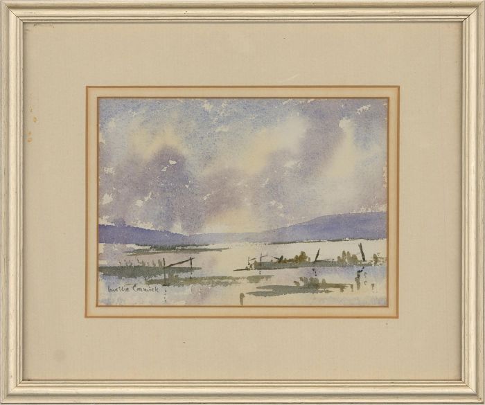Mollie Cormick - 20th Century Watercolour, Floods at Pulborough