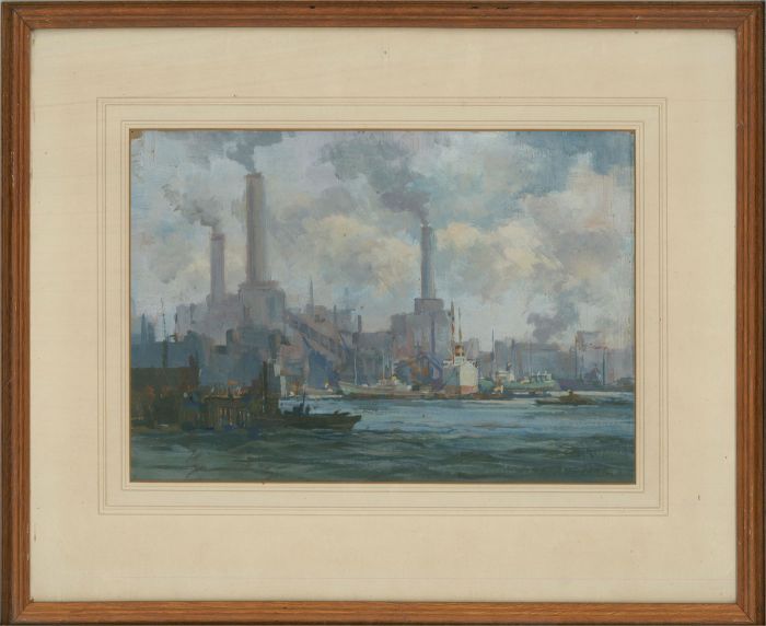 Ian C. Middleton (b.1946) - 20th Century Oil, Industrial Harbour
