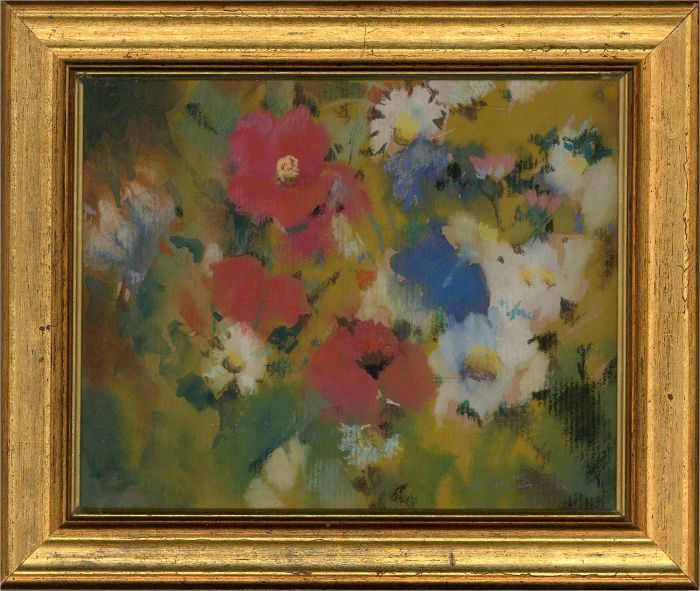 M. Cairns - Contemporary Gouache, Meadow Flowers