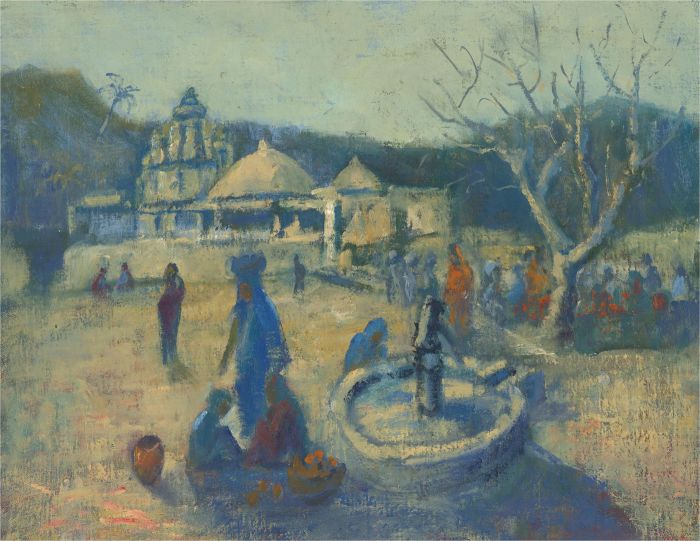 Barbara Doyle (b.1917) - Contemporary Oil, Early Morning By The Temple