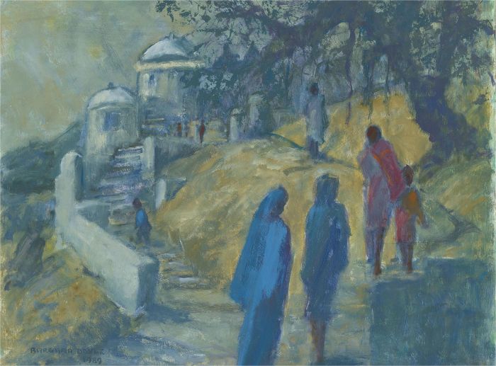 Barbara Doyle (b.1917) - Contemporary Oil, Steps To The Temple