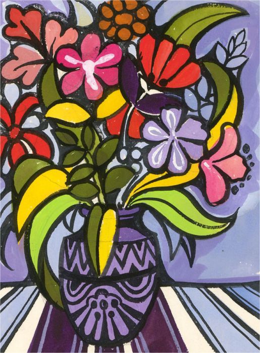 Ray J. Weston - 20th Century Watercolour, Colourful Bouquet