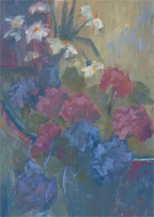 Barbara Doyle (b.1917) - Contemporary Oil, Floral Interior Still Life