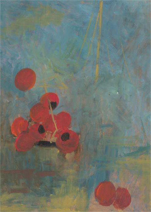 Barbara Doyle (b.1917) - Contemporary Oil, Abstract in Red and Blue