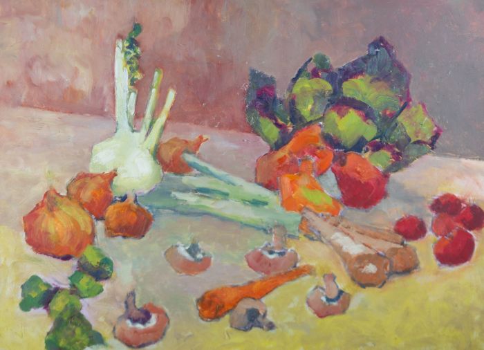 Barbara Doyle (b.1917) - Contemporary Oil, Vegetables