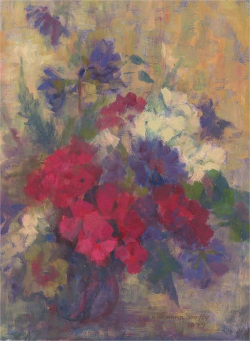 Barbara Doyle (b.1917) - 1977 Oil, Flower Piece I
