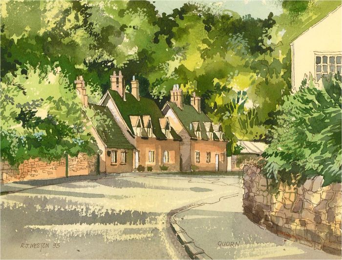 Ray J. Weston - 1993 Watercolour, Quorn, Leicestershire II