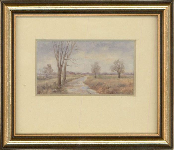 Margaret Carver RMS SWA - Contemporary Oil, Country Lane, Rollesby