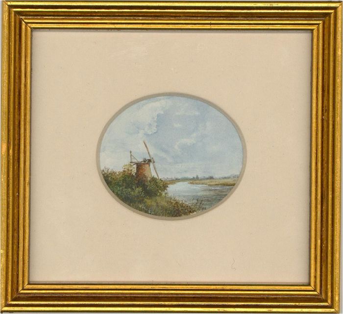 Jenny M. Haylett - Contemporary Watercolour, Norfolk Windmill
