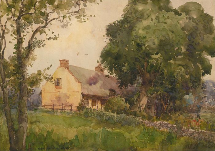 Stacey Blake (1873-1964) - Watercolour, An Old English Cottage