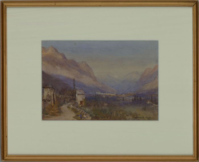 Frank Moss Bennett (1874-1952) - 1911 Watercolour, The Aosta Valley, Italy
