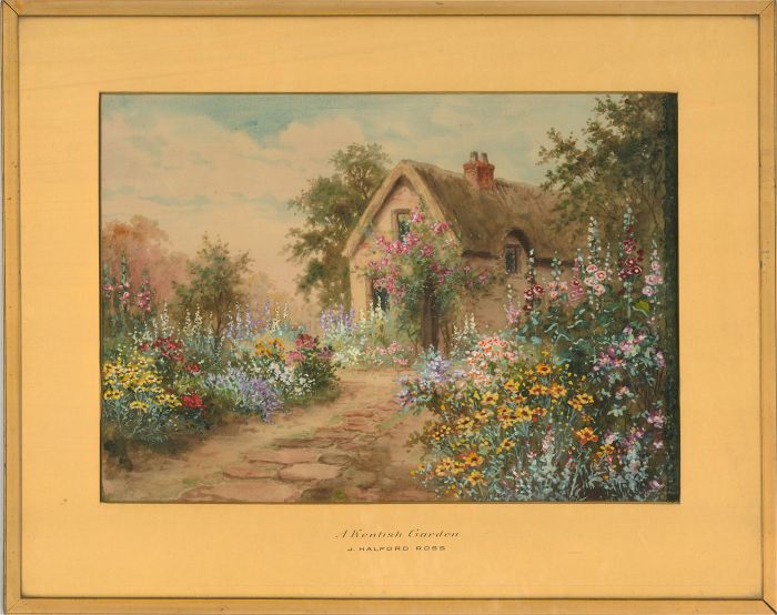 Joseph Halford Ross (1866-1909) - Watercolour, A Kentish Garden