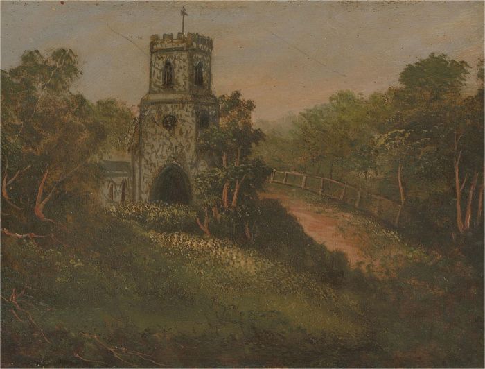 Late 19th Century Oil - Claverton Church
