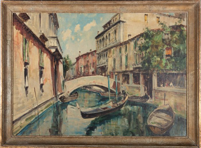 Julies - 20th Century Oil, Venetian Canal