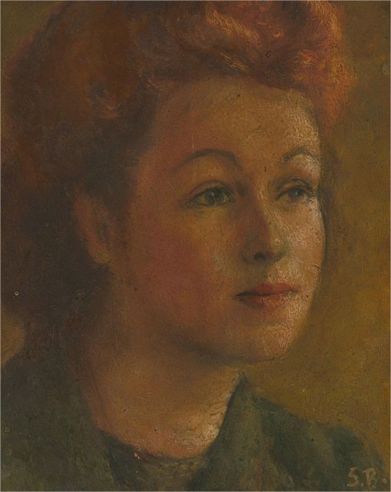 S.B - Mid 20th Century Oil, Portrait of a Redhead