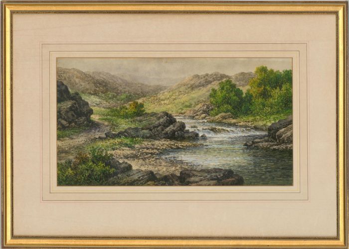 Charles A. Bool - Late 19th Century Watercolour, River Landscape