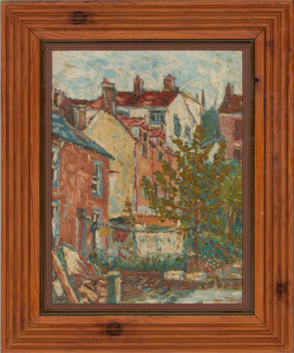 Roger Steppens (b.1956) - Framed 20th Century Oil, Terrace Houses
