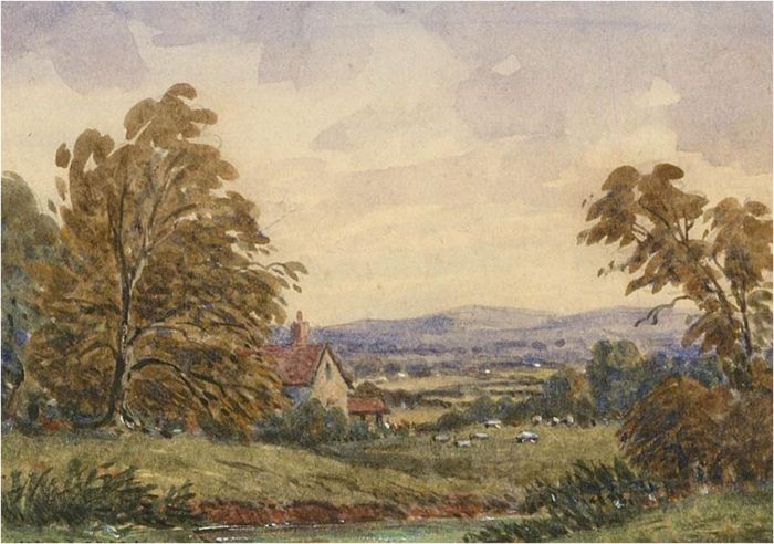 John Weston Gough (1929-2019) - Miniature 20th Century Watercolour, The Hills