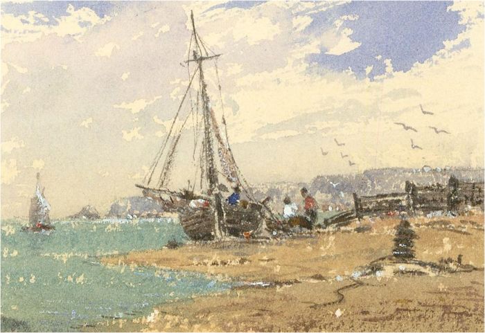 John Weston Gough (1929-2019) - 20th Century Watercolour, Beach Scene