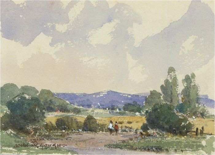 John Weston Gough (1929-2019) - Watercolour, The Clee Hill, Shropshire