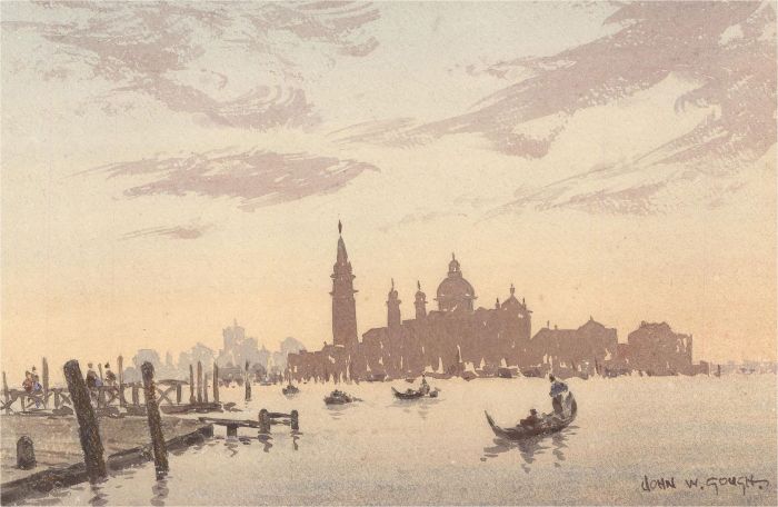 John Weston Gough (1929-2019) - 20th Century Watercolour, Venice, San Giorgio