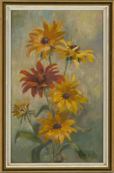 Keith Elvin - 20th Century Oil, A Spray of Black-Eyed Susan