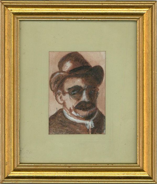 20th Century Watercolour - Portrait of a Man
