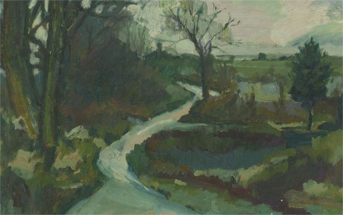 Keith Johnson (1931-2018) - Mid 20th Century Oil, Country Lane