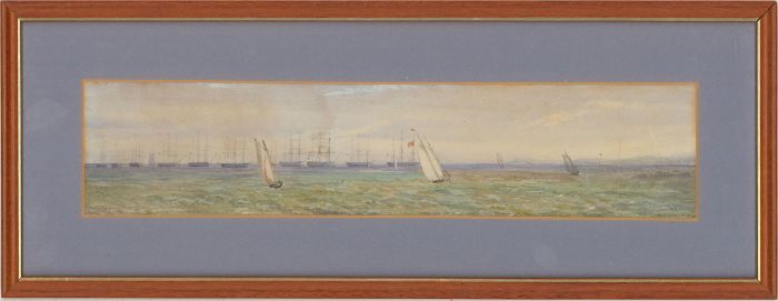 Mid 20th Century Watercolour - Sailing Boats at Sea