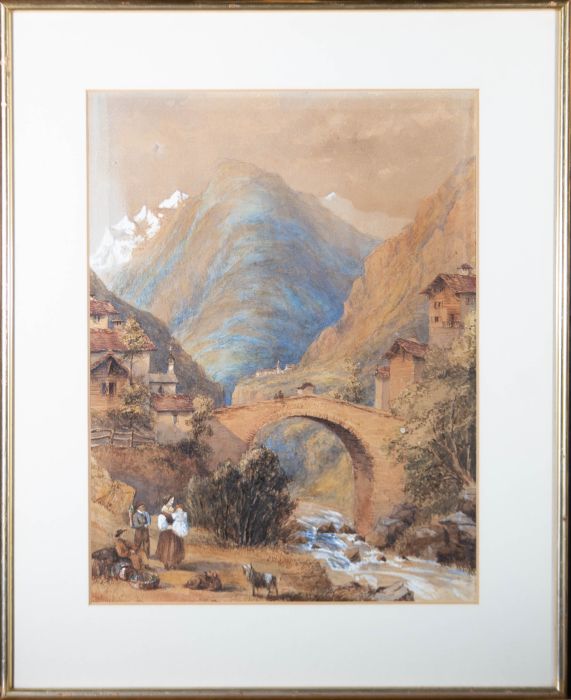 E.C.A. - Mid 19th Century Watercolour, Neubrucke, Switzerland