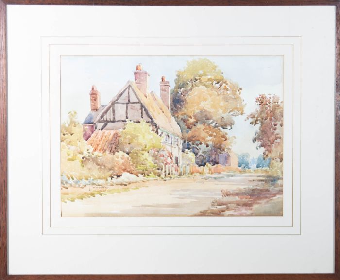 Leslie Woodward - 1943 Watercolour, A Summer's Day in Wilne Lane