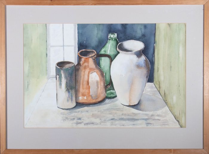 Dennis Henry Osborne (1919-2016) - 1993 Watercolour, Vases