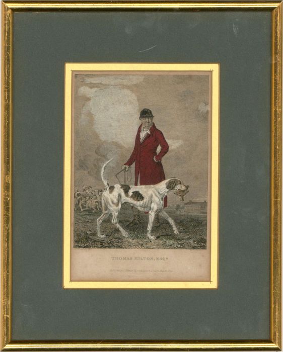 W. Smith after B. Marshall - 1822 Engraving, Thomas Hilton and His Hound 'Glory'
