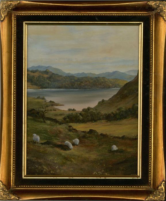 A. Williams - 20th Century Oil, Grazing Sheep