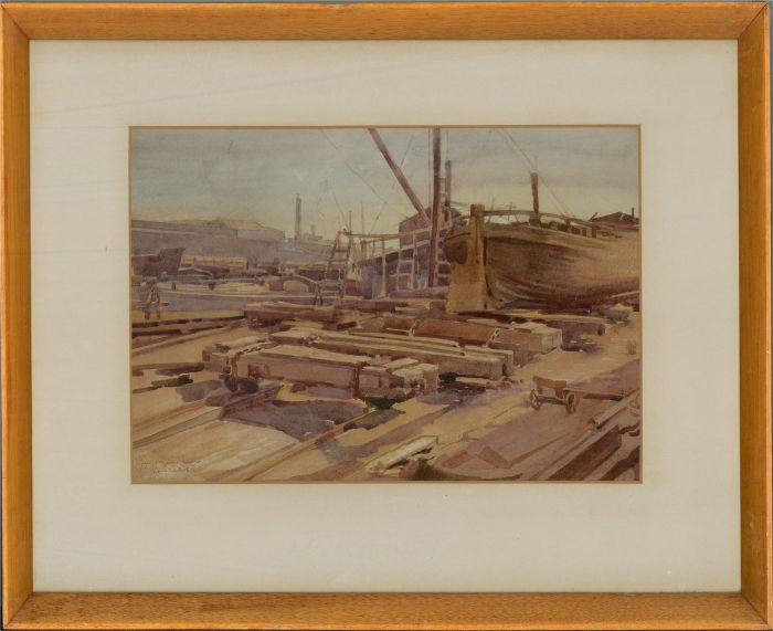 Early 20th Century Watercolour - Cubbans Yard, Birkenhead