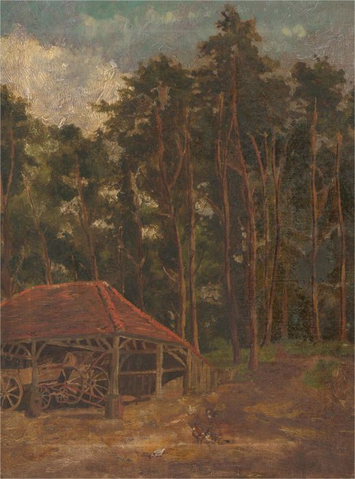 Late 19th Century Oil - The Cart House