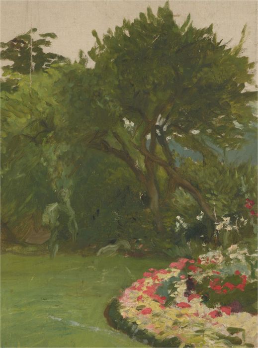 Early 20th Century Oil - Summer Garden