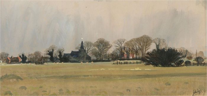 John Doyle MBE RWS (b.1928) - Early 20th Century Watercolour, Brenzett, Kent