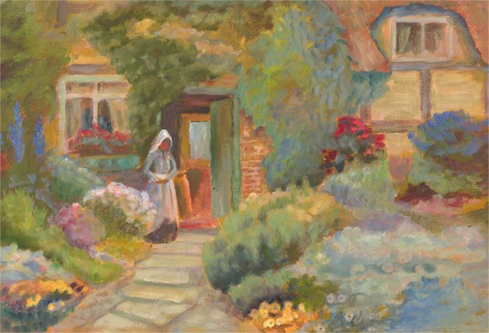 20th Century Oil - A Cottage in the Spring