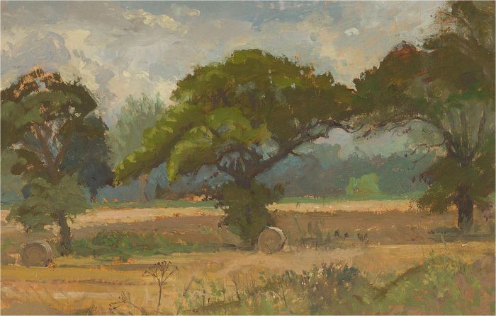 Keith Johnson (1931-2018) - Contemporary Oil, Hay Filed in Summer