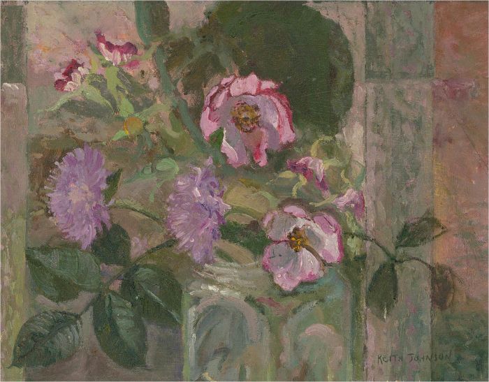 Keith Johnson (1931-2018) - Contemporary Oil, Still Life, Flowers