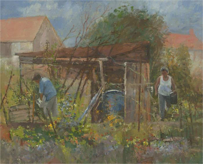 Keith Johnson (1931-2018) - Contemporary Oil, In the Allotment