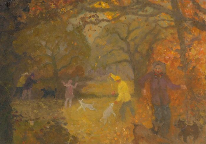 Keith Johnson (1931-2018) - Contemporary Oil, Autumn Leaves