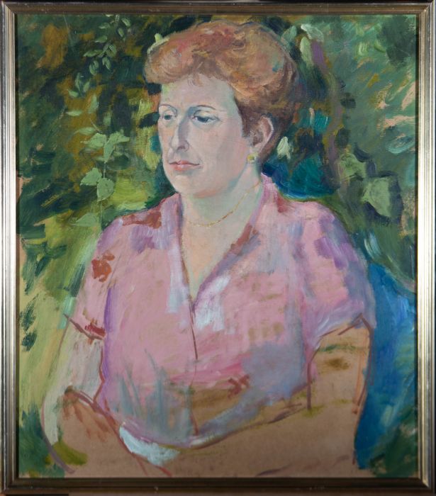 Framed 20th Century Oil - Pretty in Pink