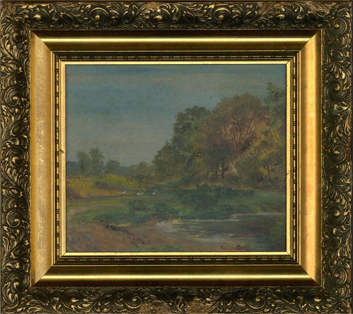A.E. Norman Haynes - 1919 Oil, A Corner of Esher Common