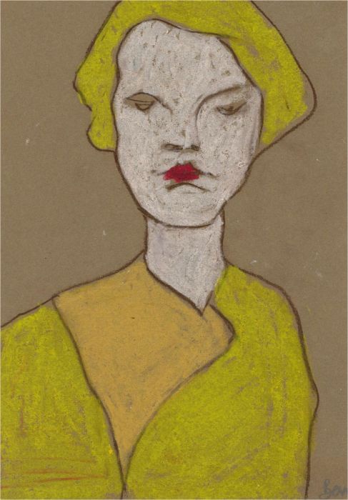 Ben Carrivick - Contemporary Pastel, Blonde Hair and Red Lips II